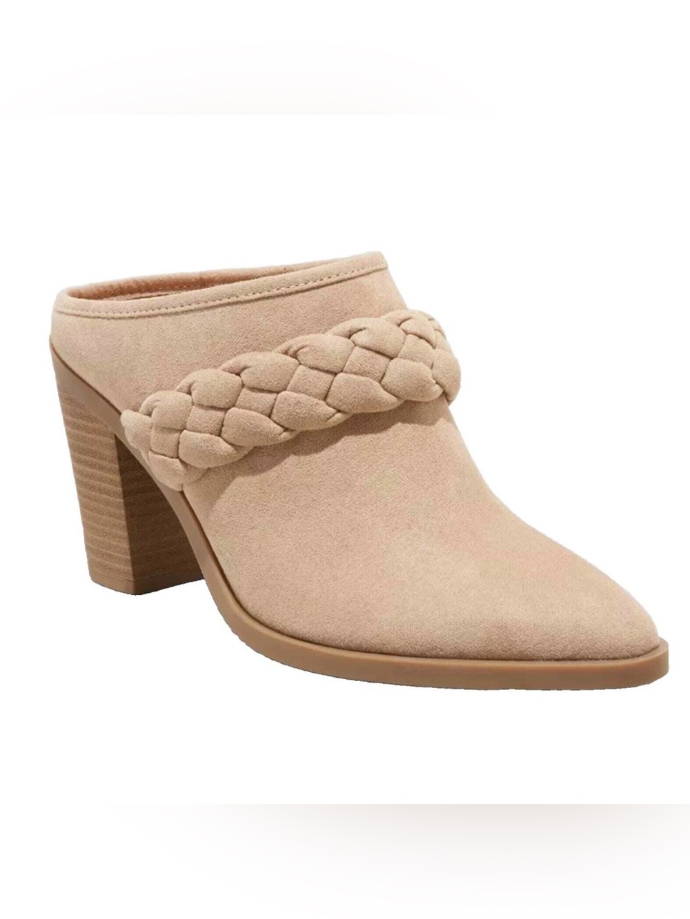 Universal Thread Braided Suede Block Heel Mule - Tan